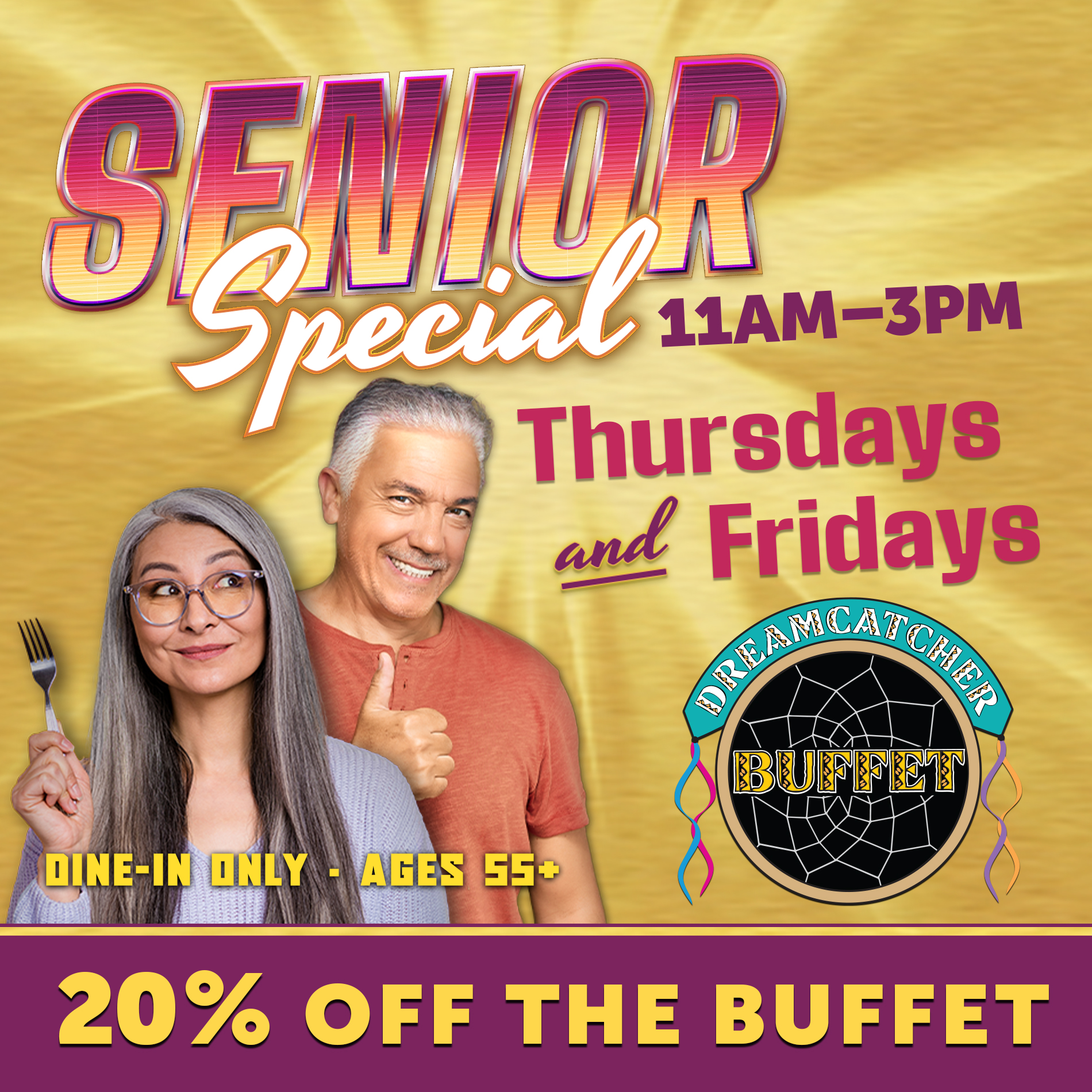 Senior Lunch Special Thursdays and Fridays