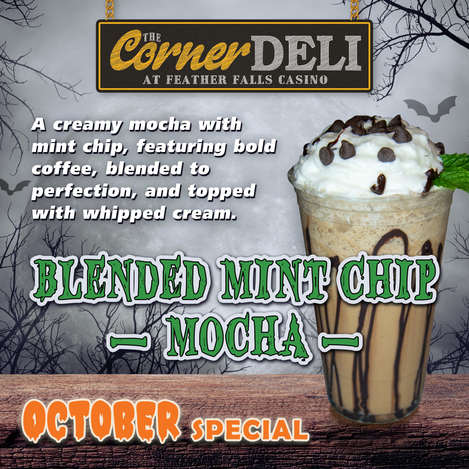 Deli Oct 2024 Special-Blended Mint Chip Mocha