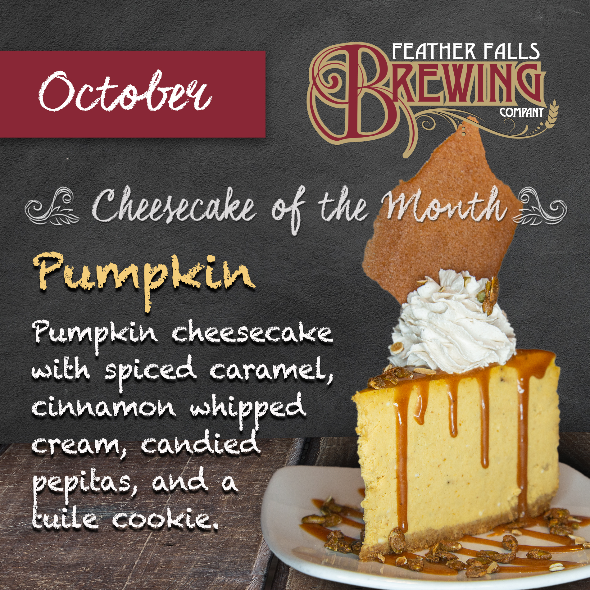 October 2024 Cheesecake, Pumpkin