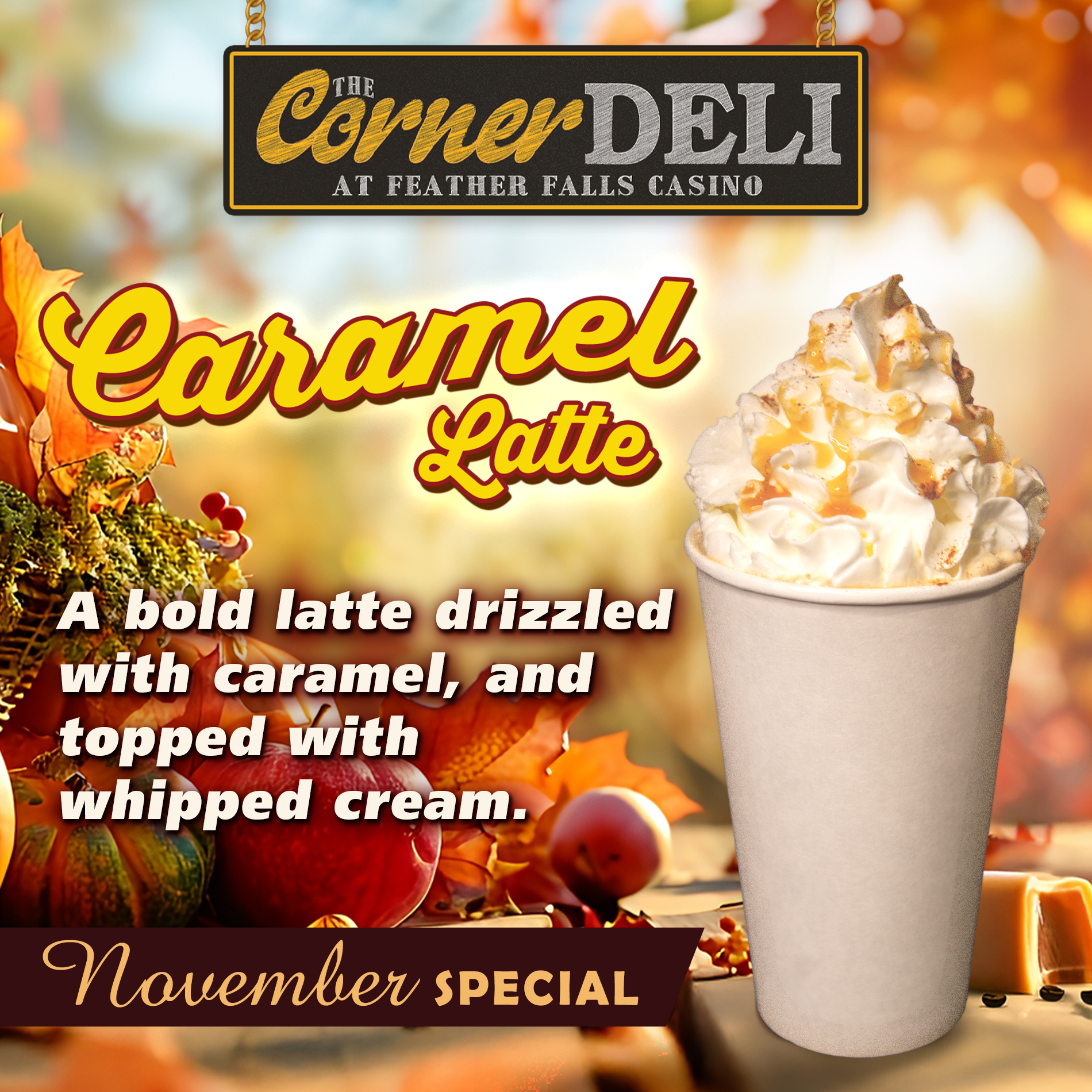 Del November 2024 Coffee Special: Caramel Latte