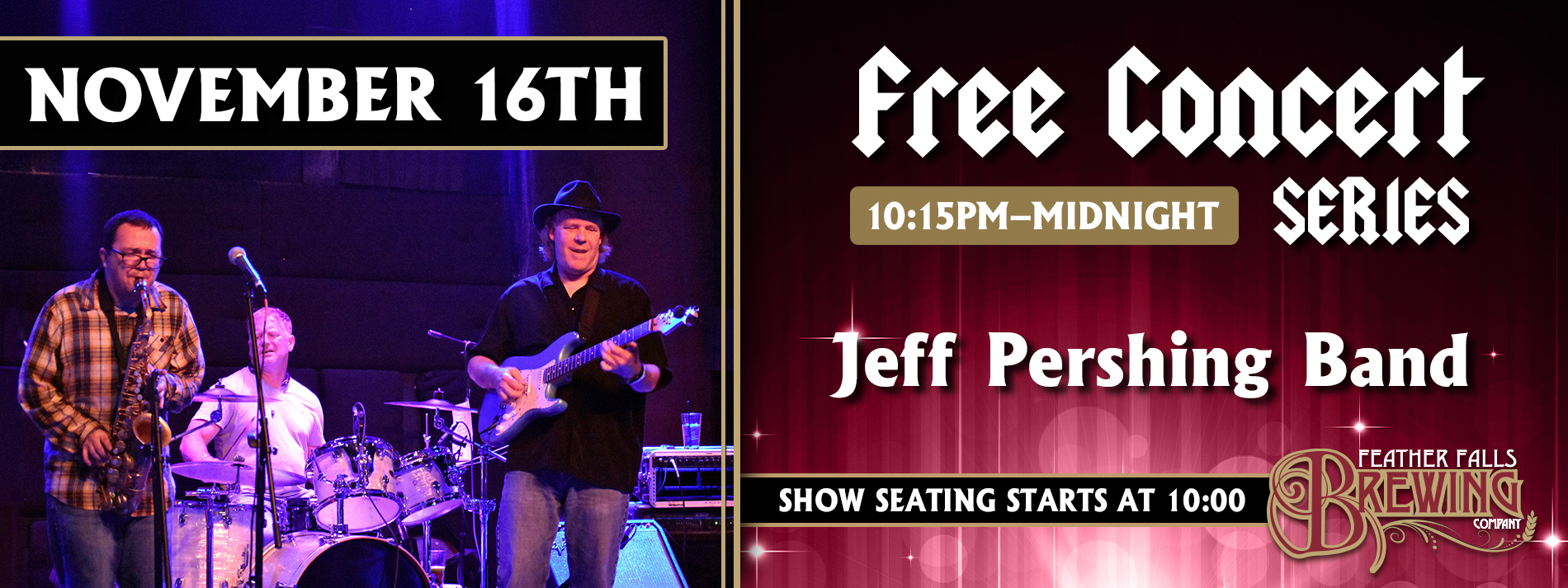 Jeff Pershing Band November 16th