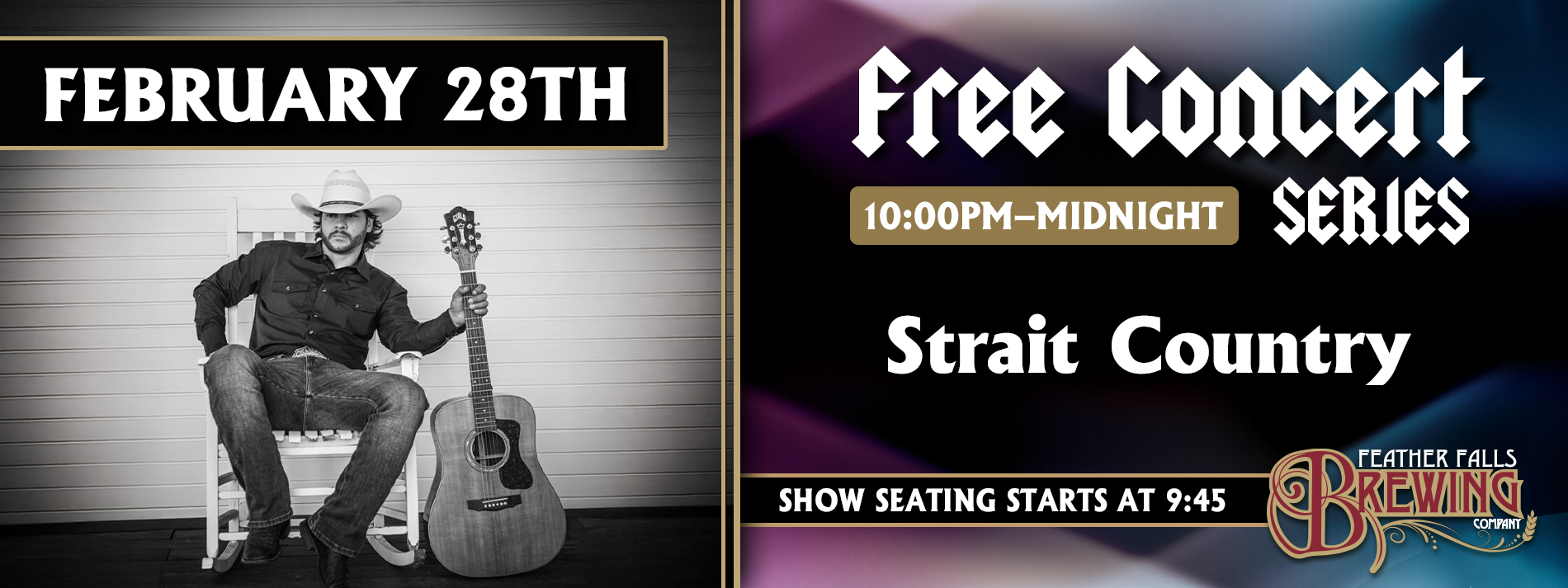 Strait Country, February 28th, 10pm-Midnight