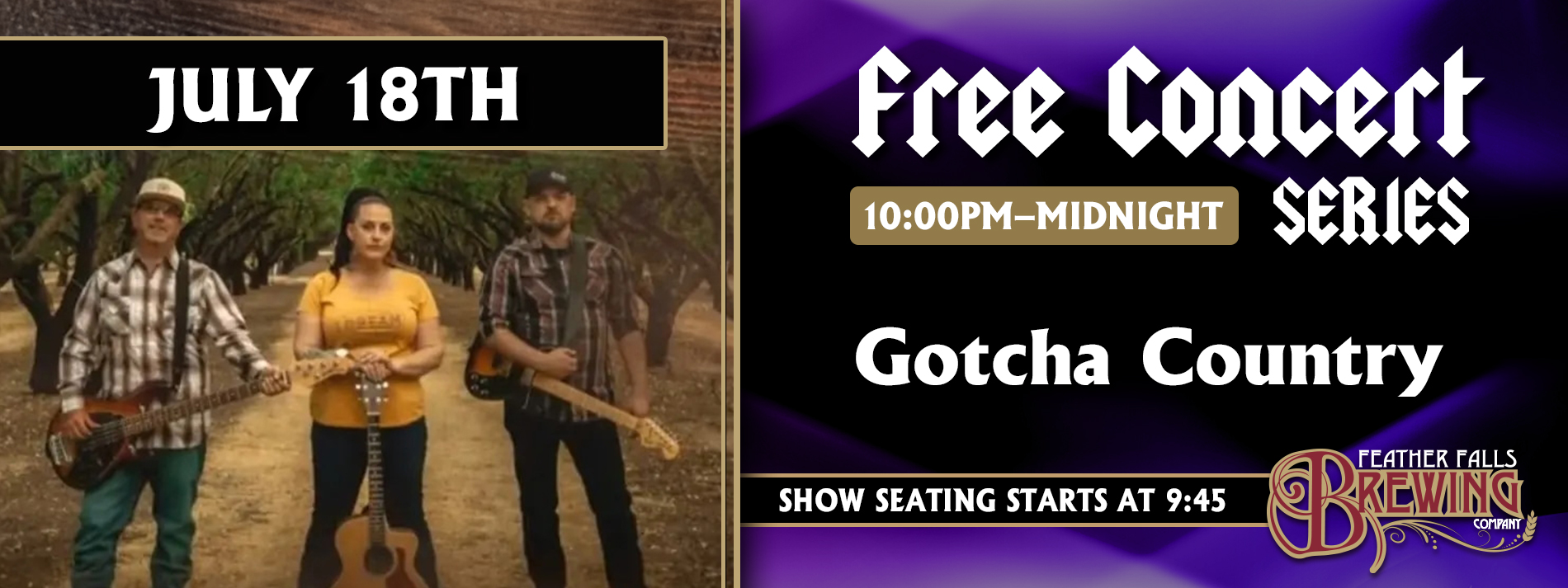 Gotcha Country July 18 10pm