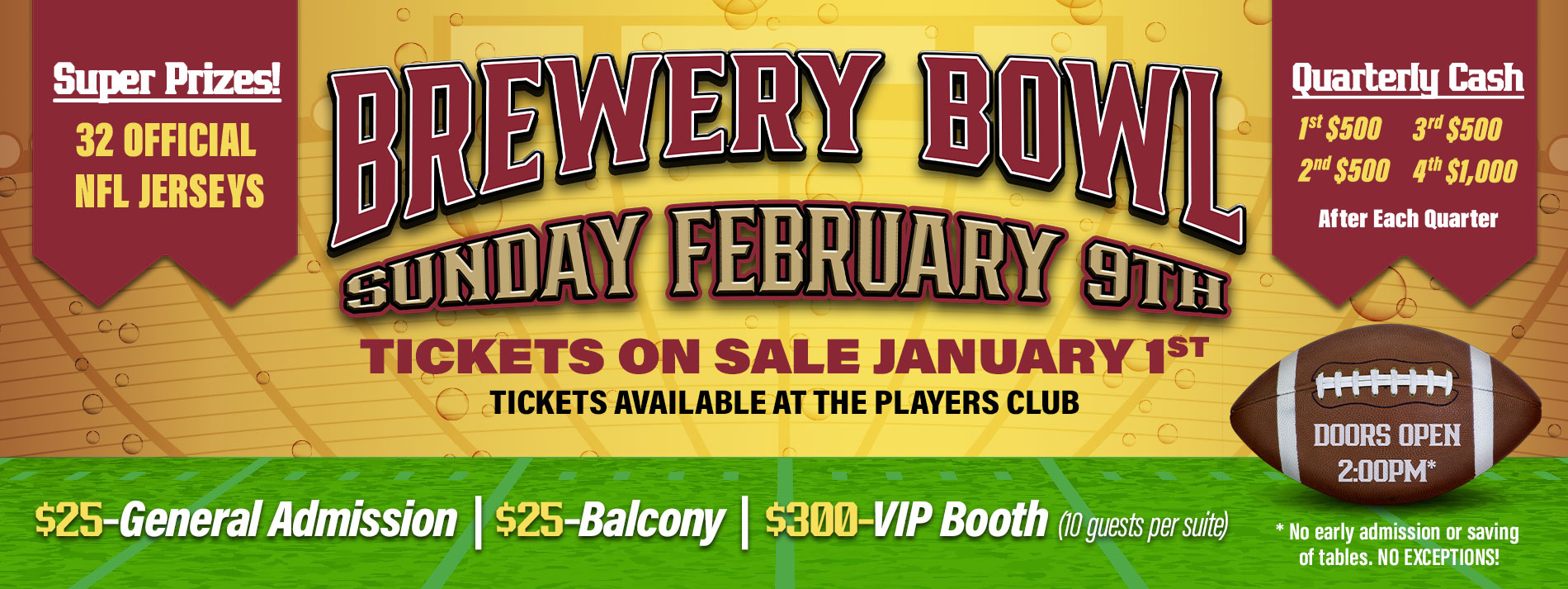 Brewery Bowl 2025 - February 9th