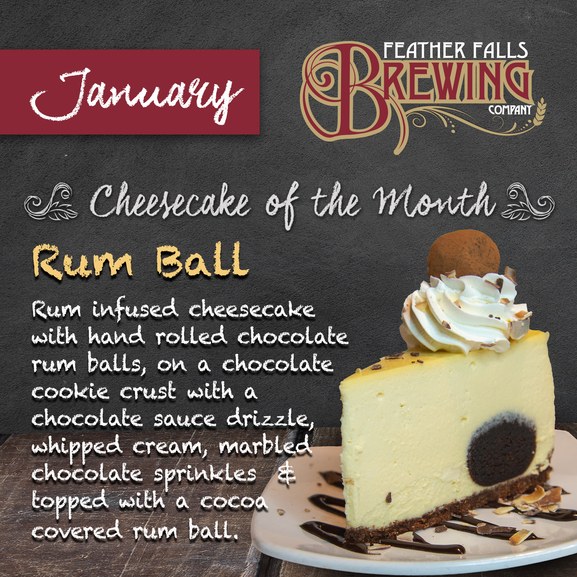 Brewery Cheesecake January - Rum Ball