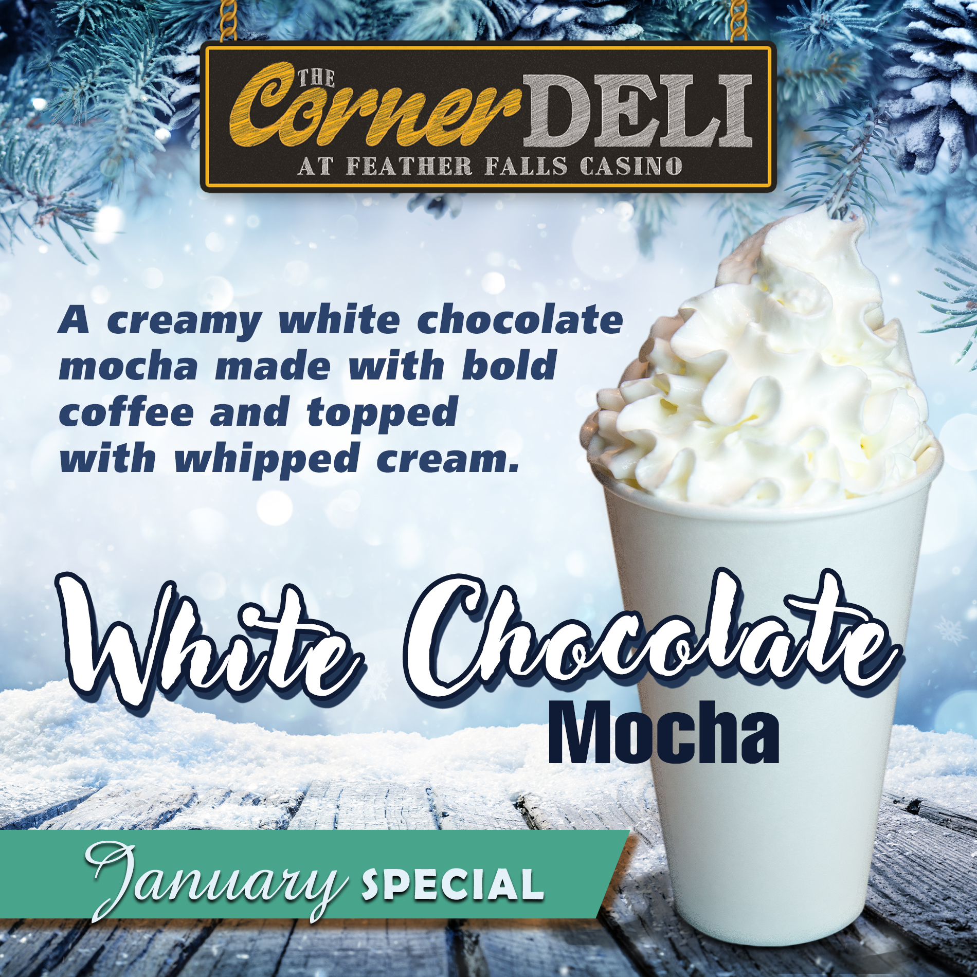 Deli January Special-White Chocolate Mocha