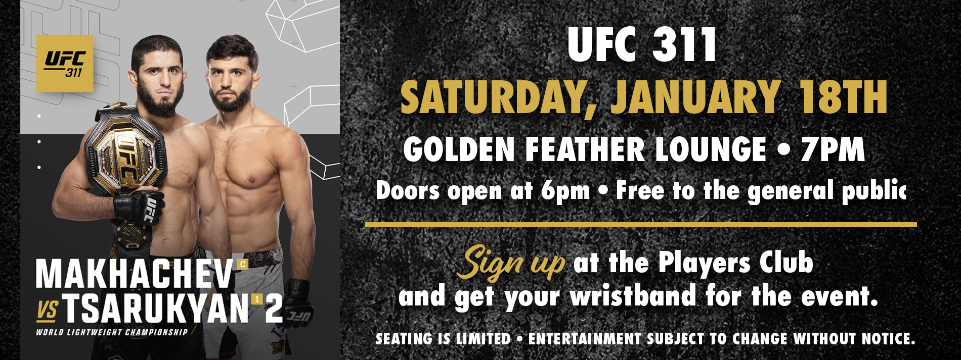 Golden Feather UFC 311 Jan-18