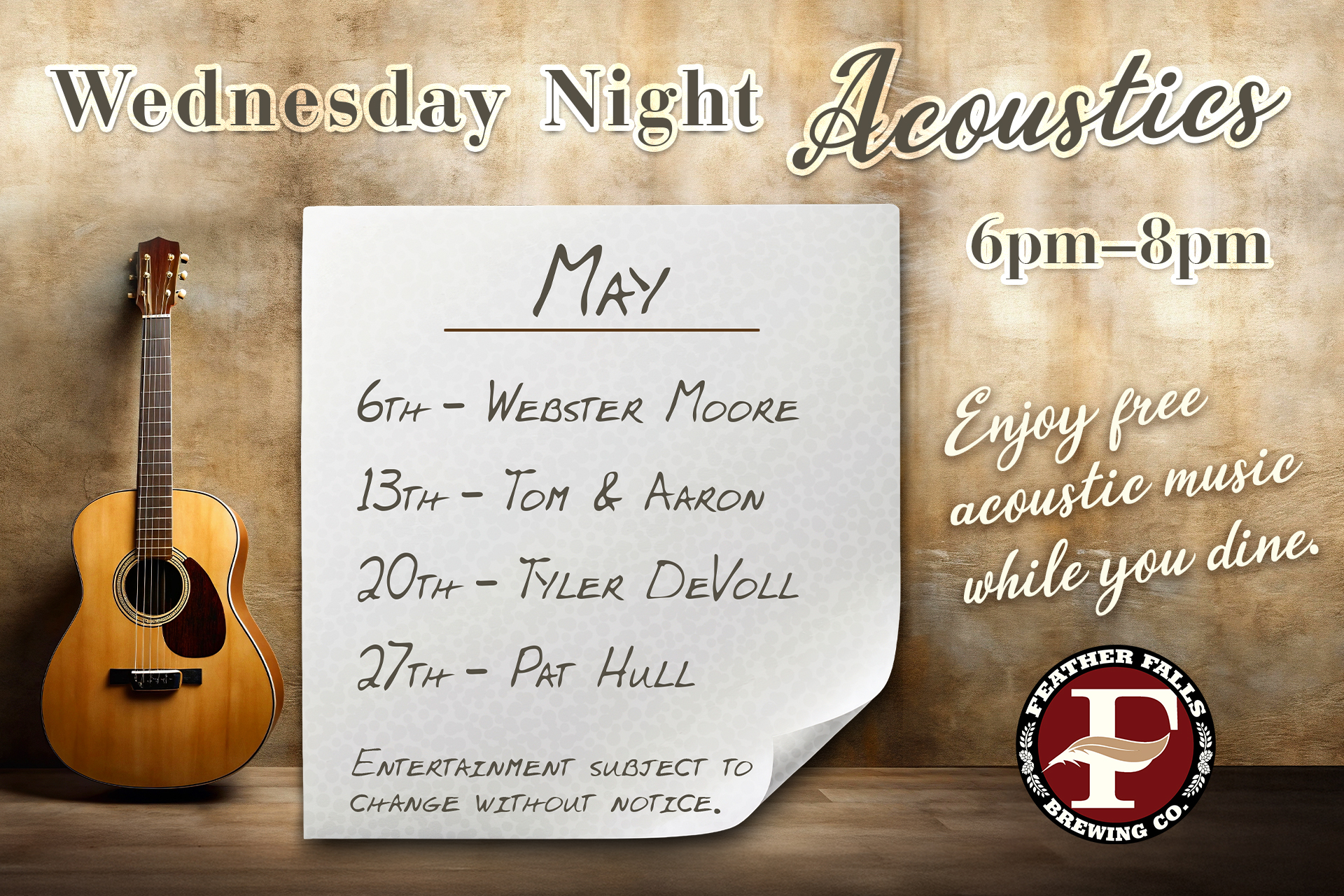 Wednesday Night Acoustics-May