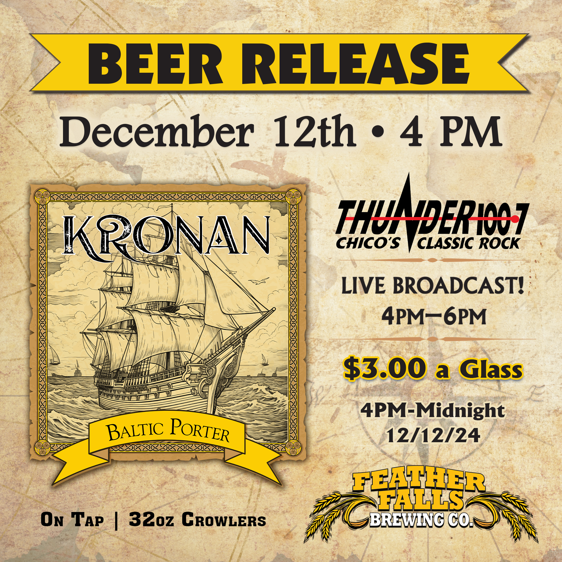 Beer Release Kronan Baltic Porter December 12, 4 pm