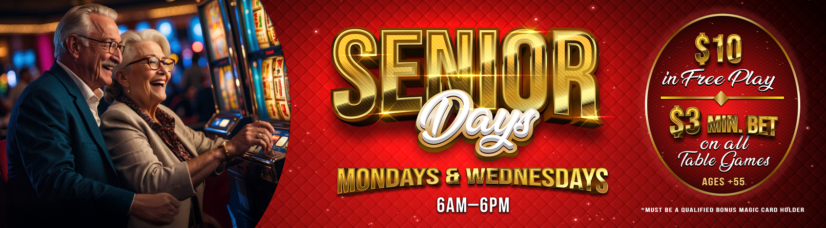 Senior Days - Mondays & Wednesdays