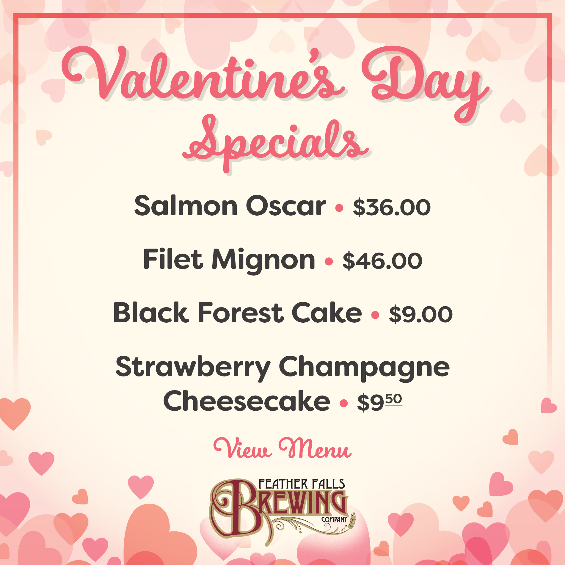 Brewery Valentine's Day Specials