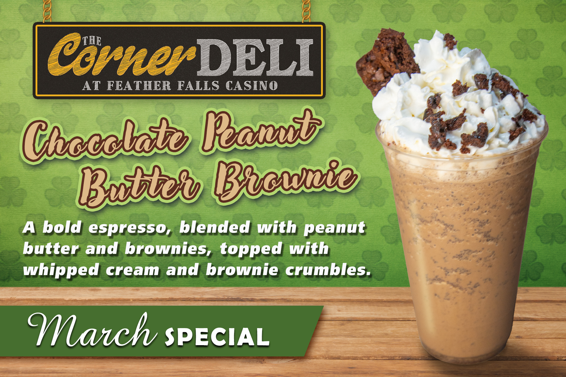 Deli Coffee Special-March 2025-Chocolate Peanut Butter Brownie