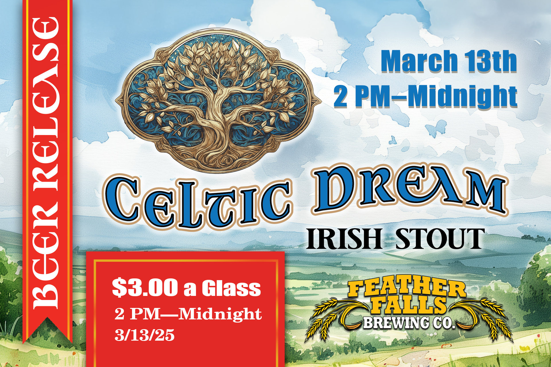 Beer Release: March 13th Celtic Dream Irish Stout