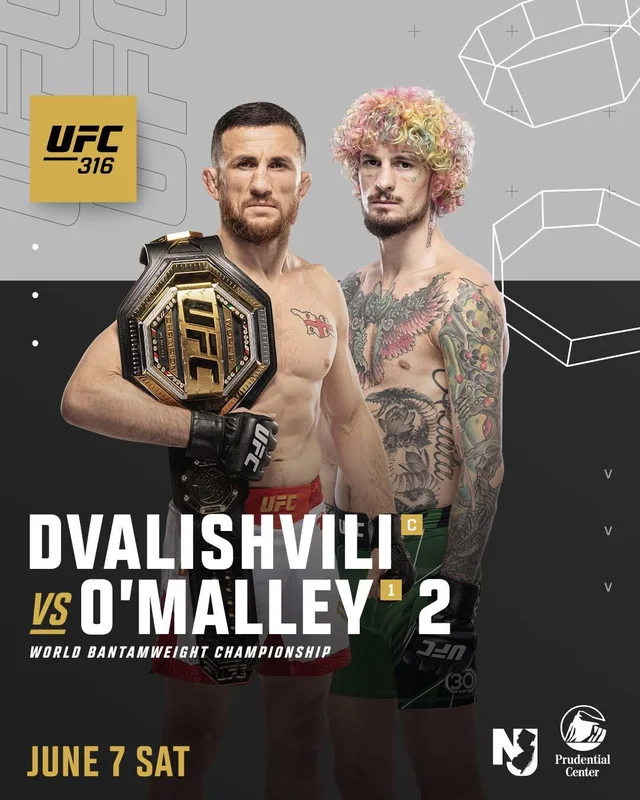 UFC-316 DVALISHVILI VS O'MALLEY JUNE 7