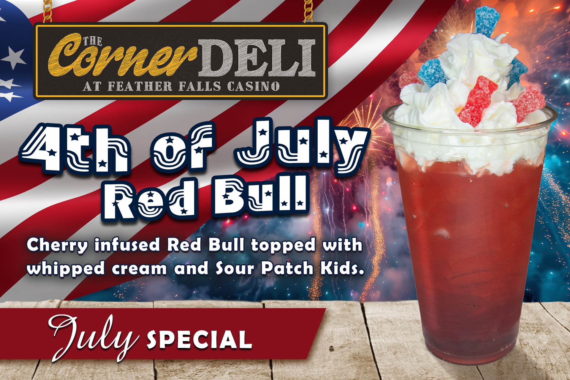 Deli Drink Special - 4th of July Red Bull