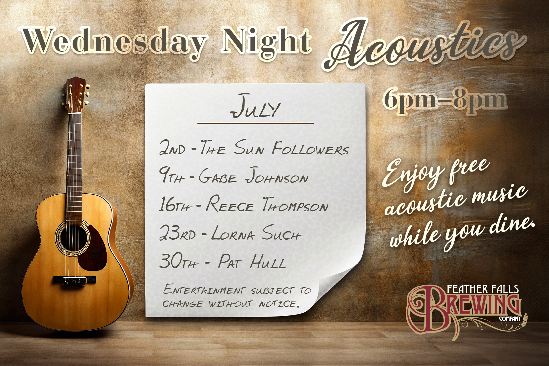 Wednesday Night Acoustics-July 2025