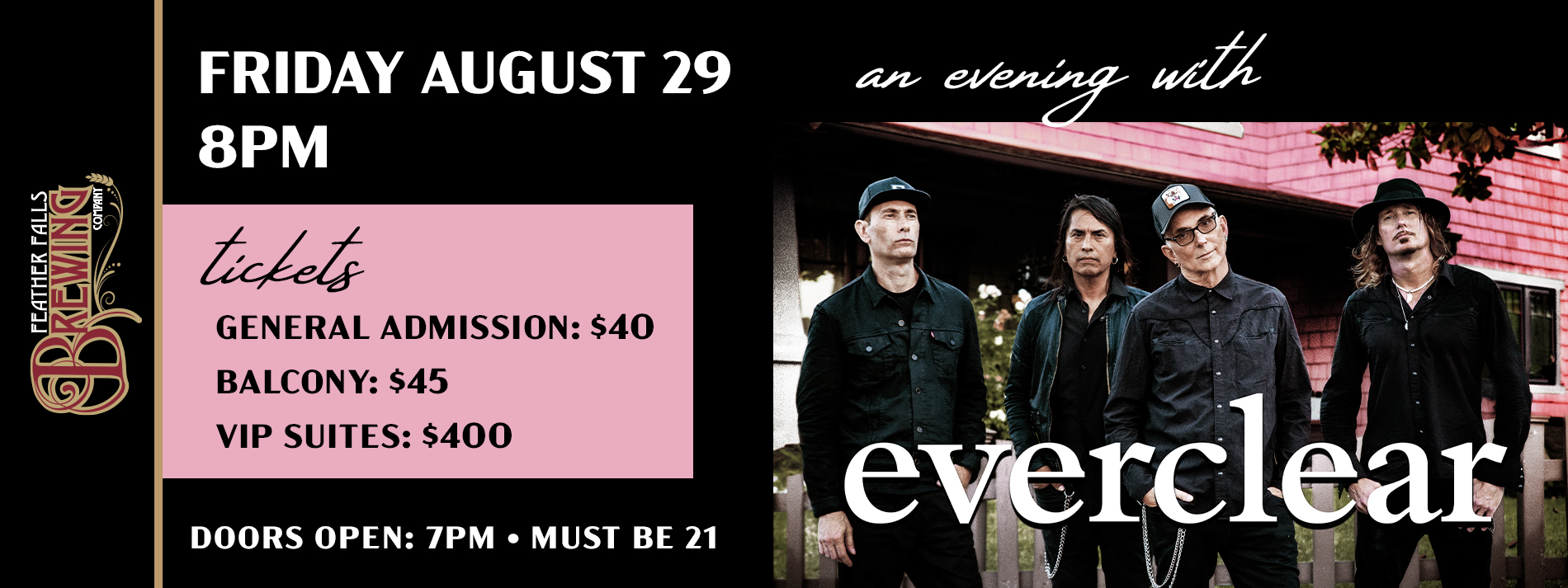 Everclear August 29, 8pm
