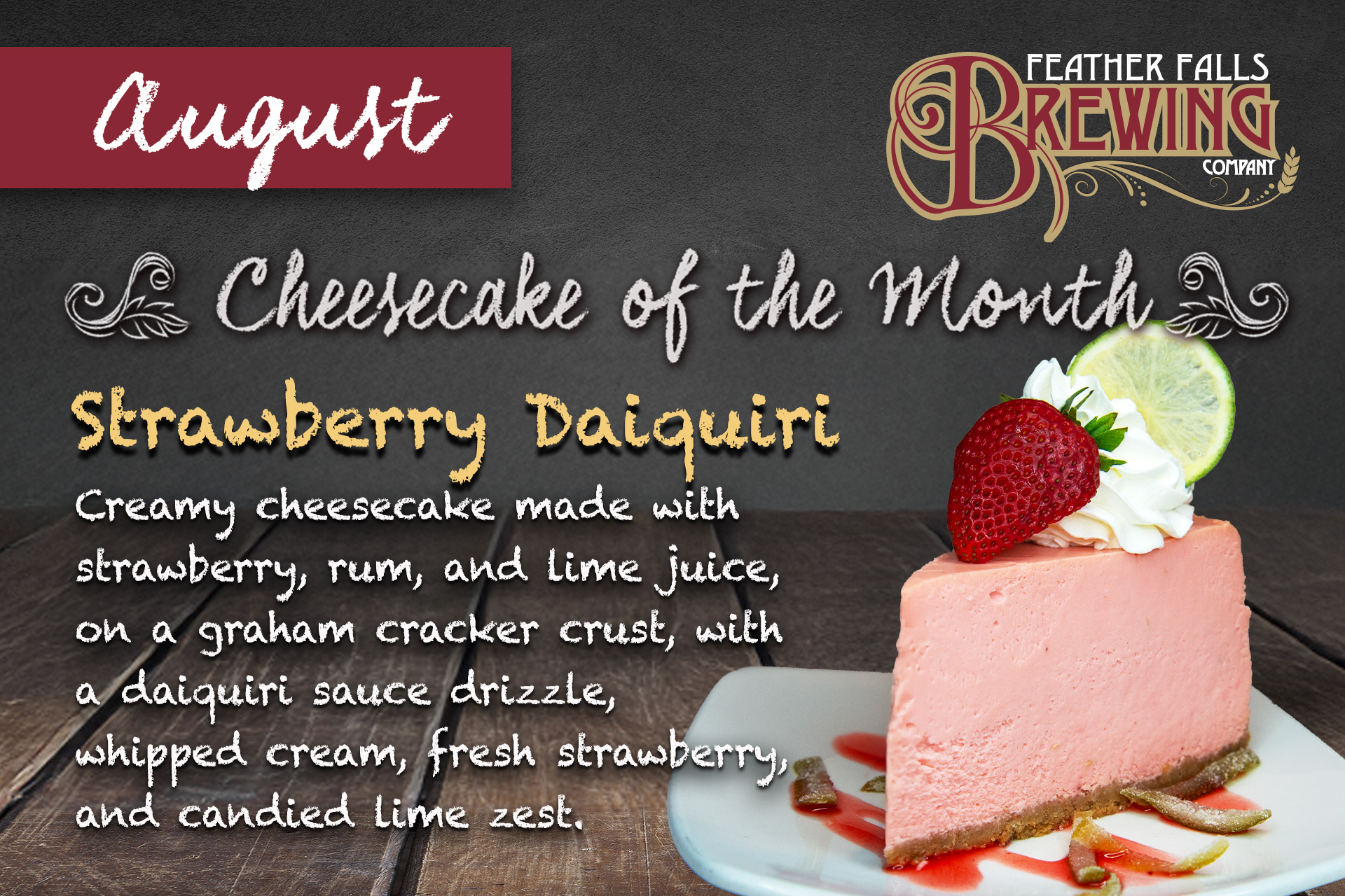 Brewery Cheesecake of the Month - Strawberry Daiquiri
