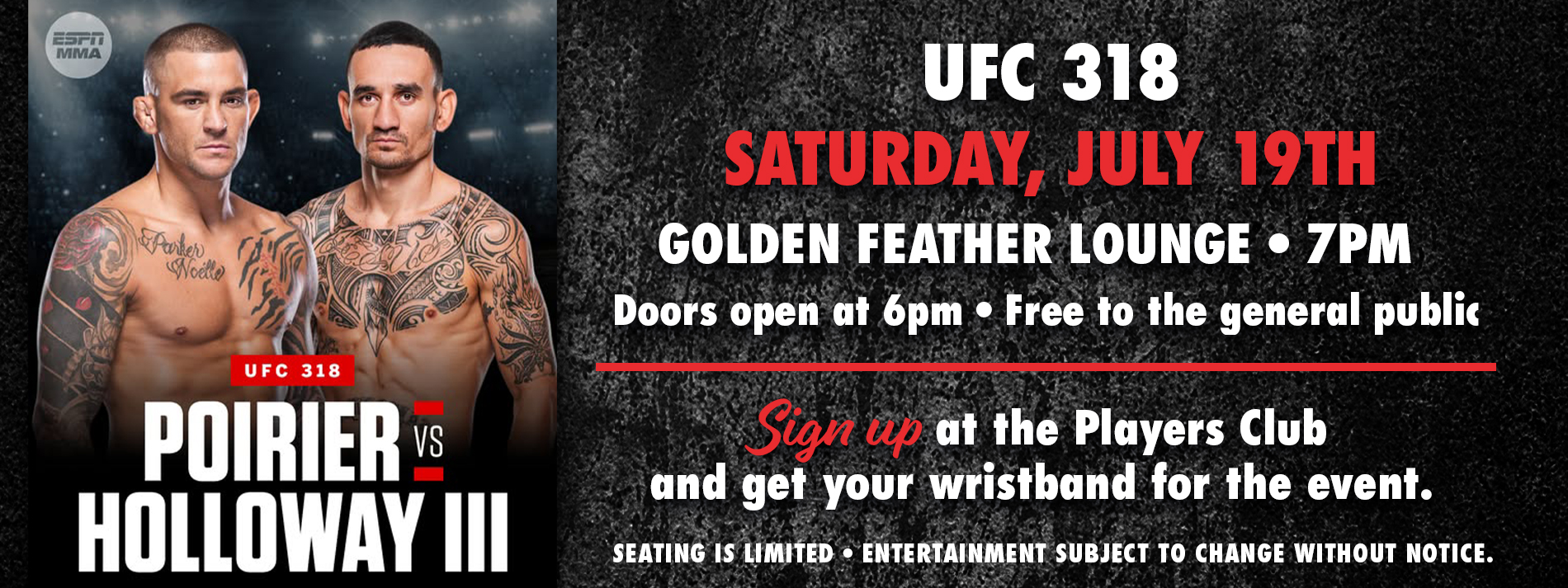 UFC 318 Poirier vs Holloway III July 19th