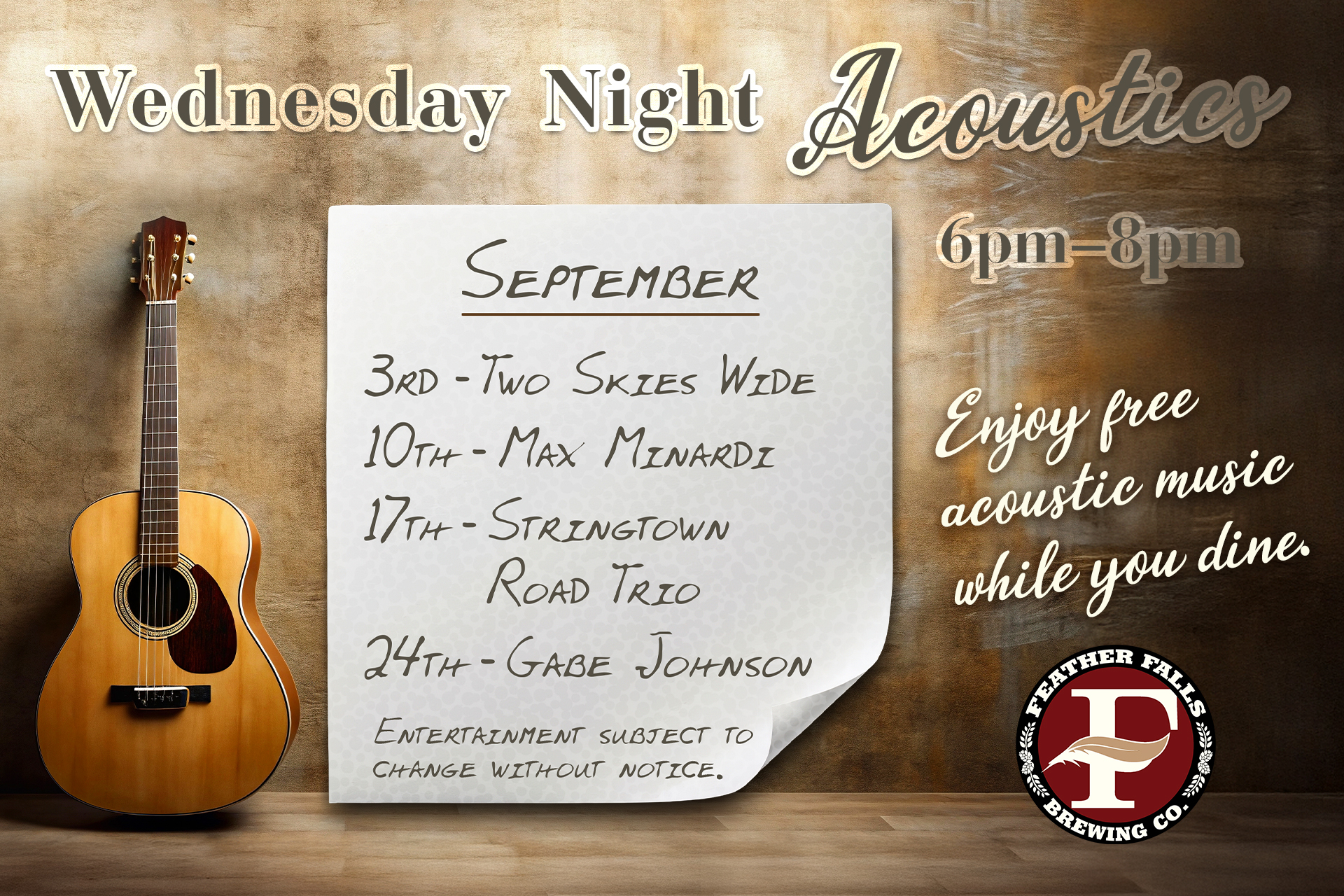 September Wednesday Night Acoustics