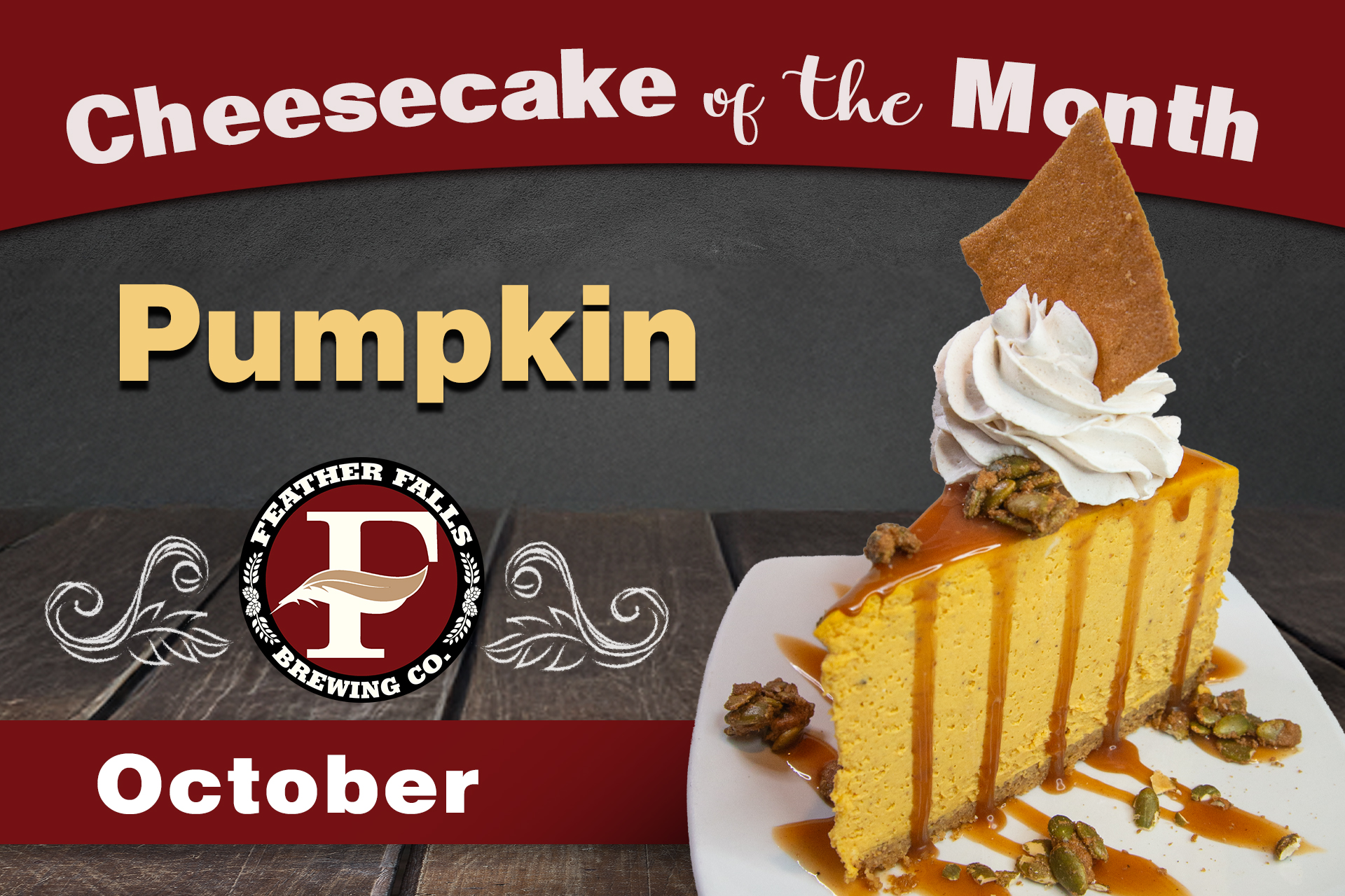 Brewery Cheesecake of the Month Oct. Pumpkin