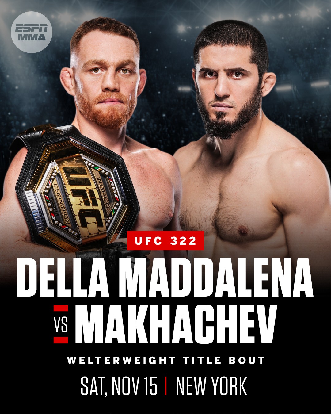 Della Maddalena vs Makhachev, Nov 15