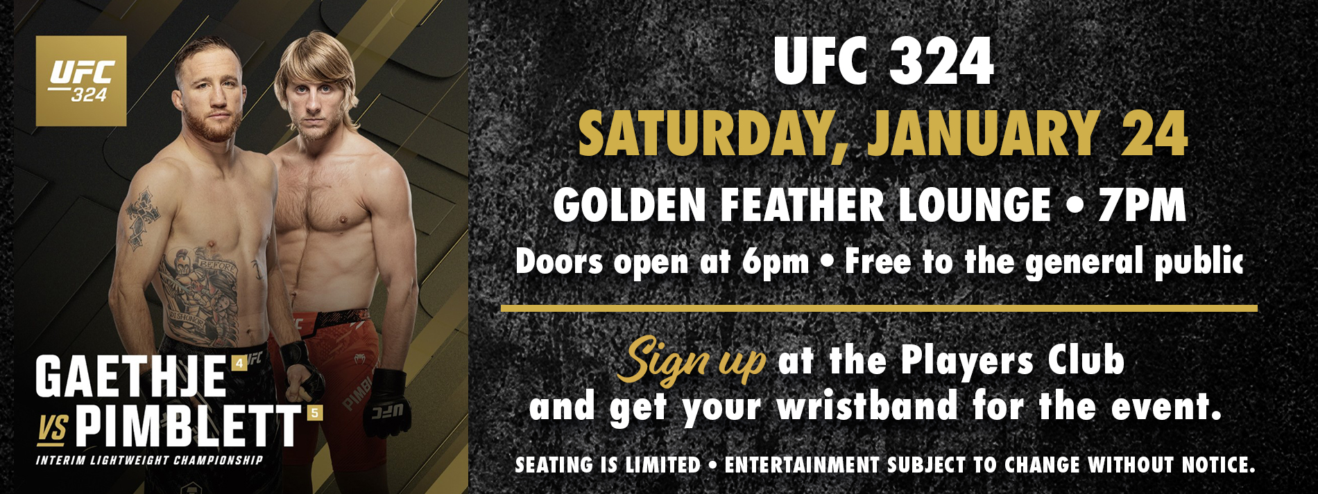 UFC Gaethje vs Pimblett Jan 24