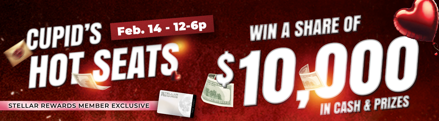 Cupid's Hot Seats Feb 14 - 12pm-6pm