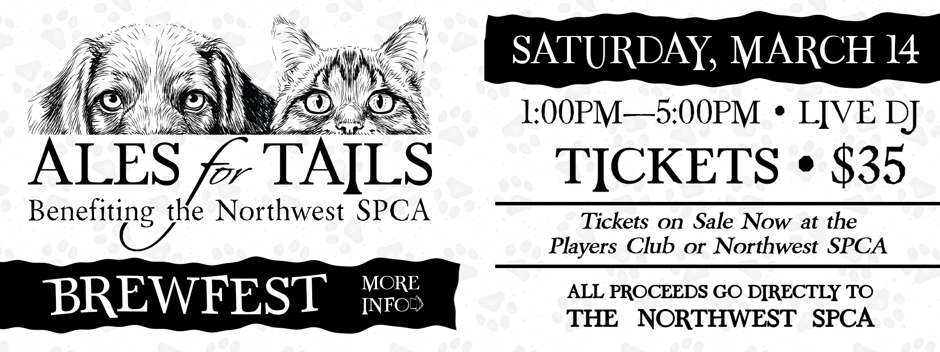 Ales for Tails Brewfest - March 14 1pm-5pm