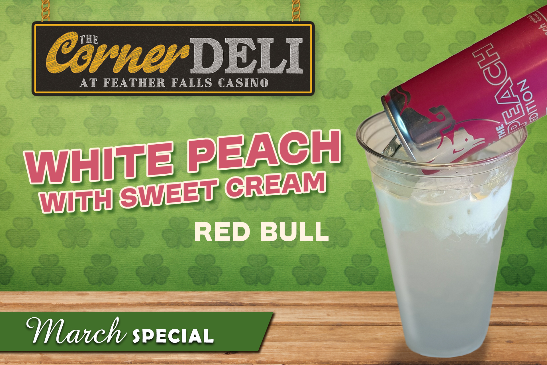 Deli Red Bull Special- March -White Peach with Sweet Cream