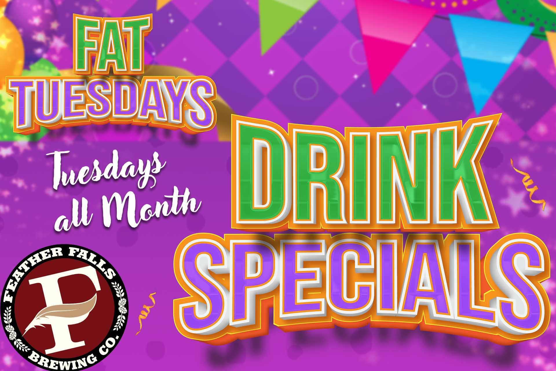 Fat Tuesday Food Digital Drink Specials