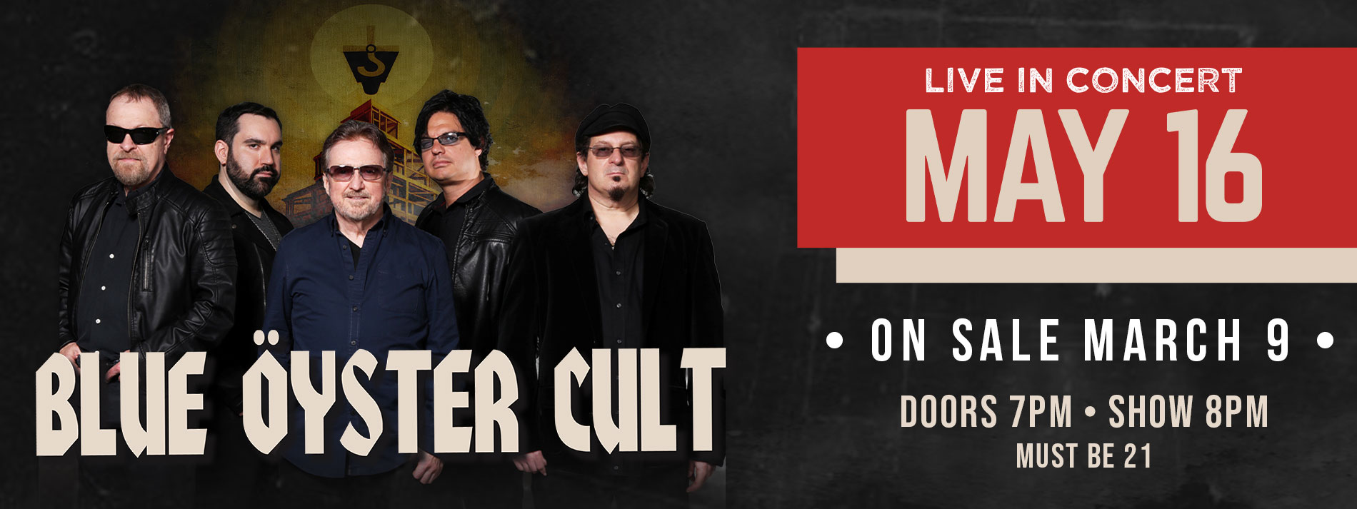 Blue Oyster Cult- May 16 - On sale Mar 9