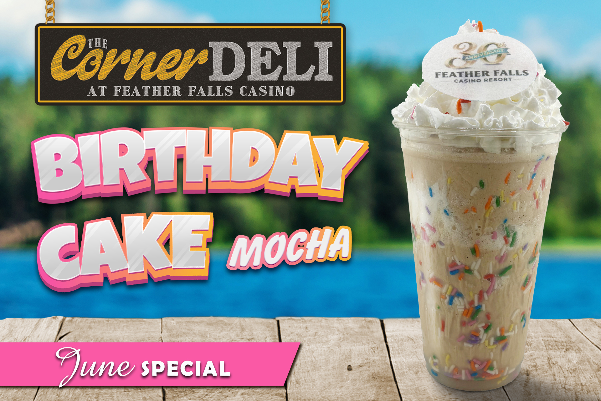Deli June Coffee Special - Birthday Cake Mocha