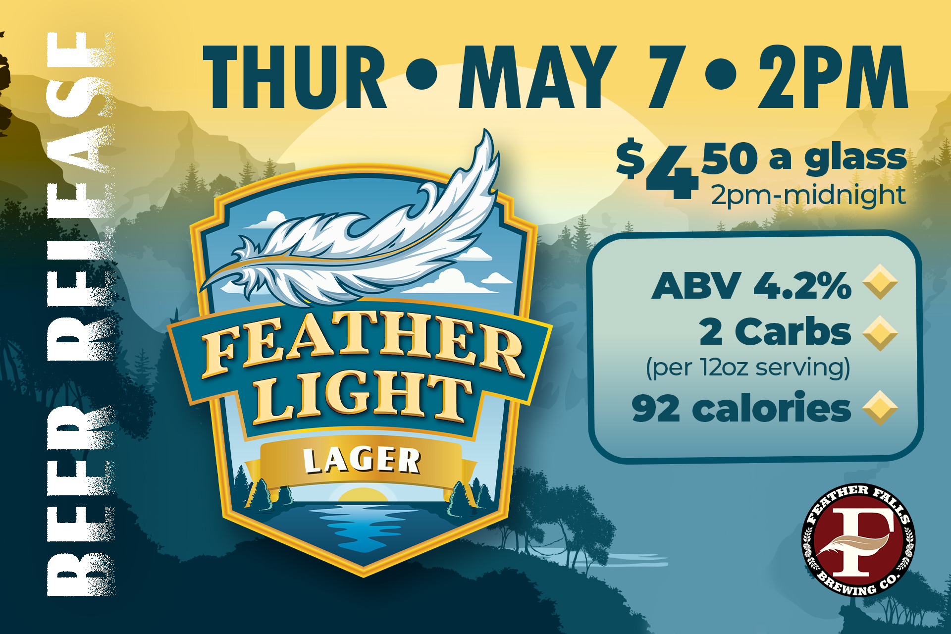 Beer Release - Feather Light Lager - 2pm