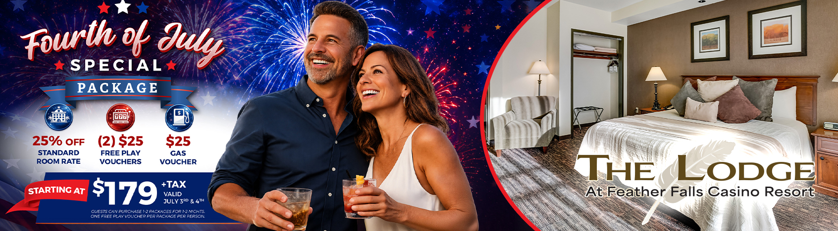 4th of July Lodge Offer - 25% off