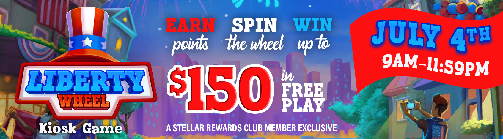 Liberty Wheel Kiosk Game -July 4