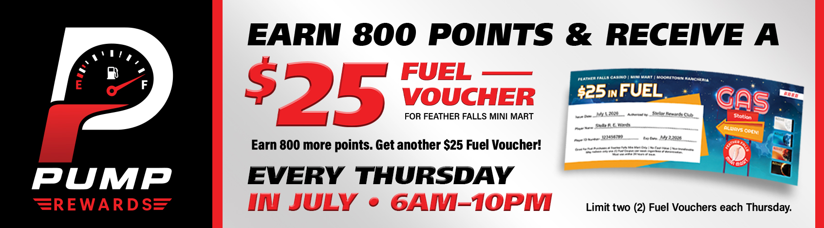Pump Rewards Every Thursday in July