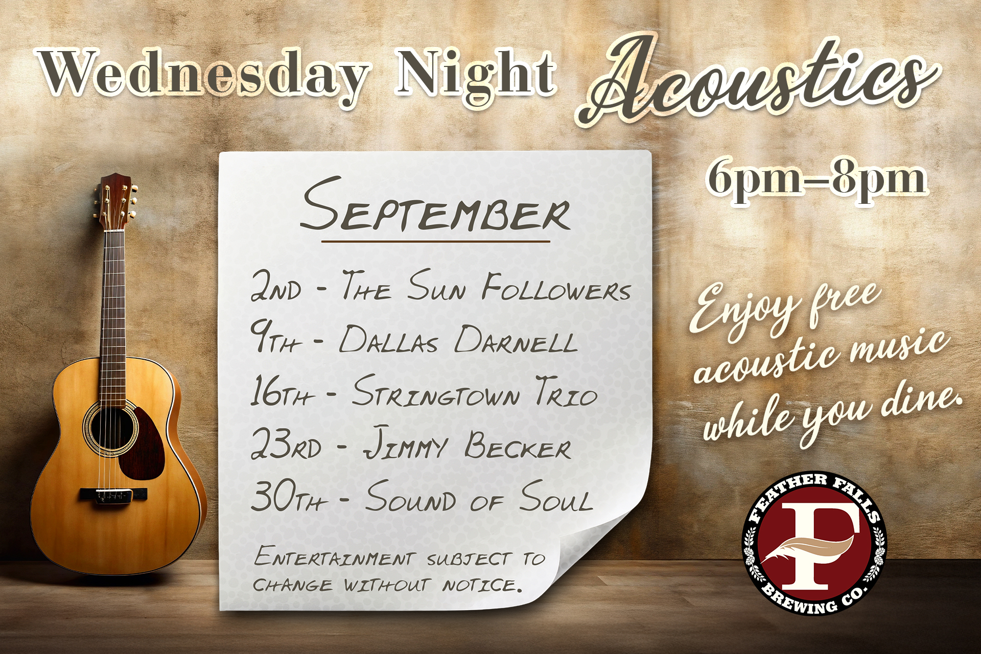 Wednesday Night Acoustics-September