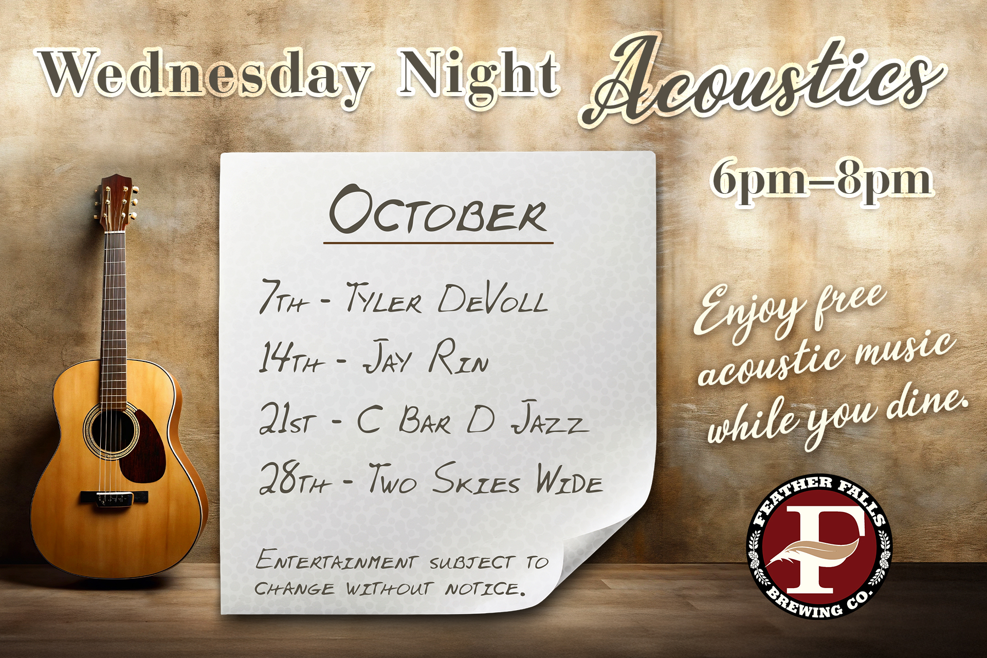 Wednesday Night Acoustics-October